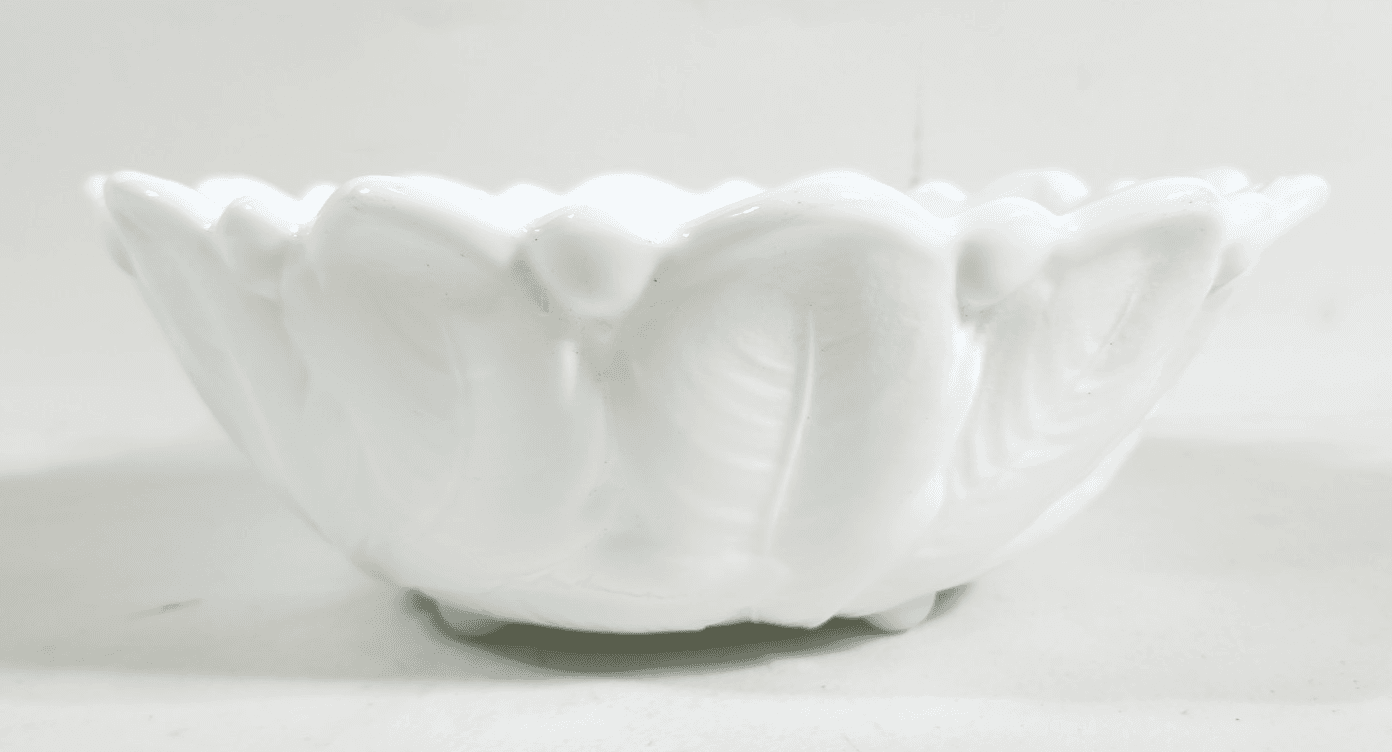 Milk Glass White Scalloped Edge Decorative Bowl 9" Centerpiece Home Decor