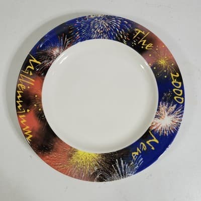 Y2K 12" Millennium New Year's Syracuse Plate Fireworks Made In USA - Thumbnail 2