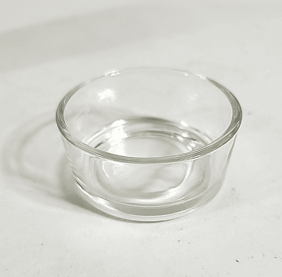 Lot of 6 Clear Stackable Glass Cups 2.75" - Thumbnail 4