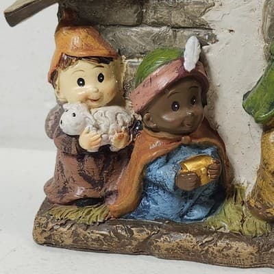 Ceramic Nativity Scene Holiday Home Decor Christmas Religious 7.5”x 5.25" - Thumbnail 5