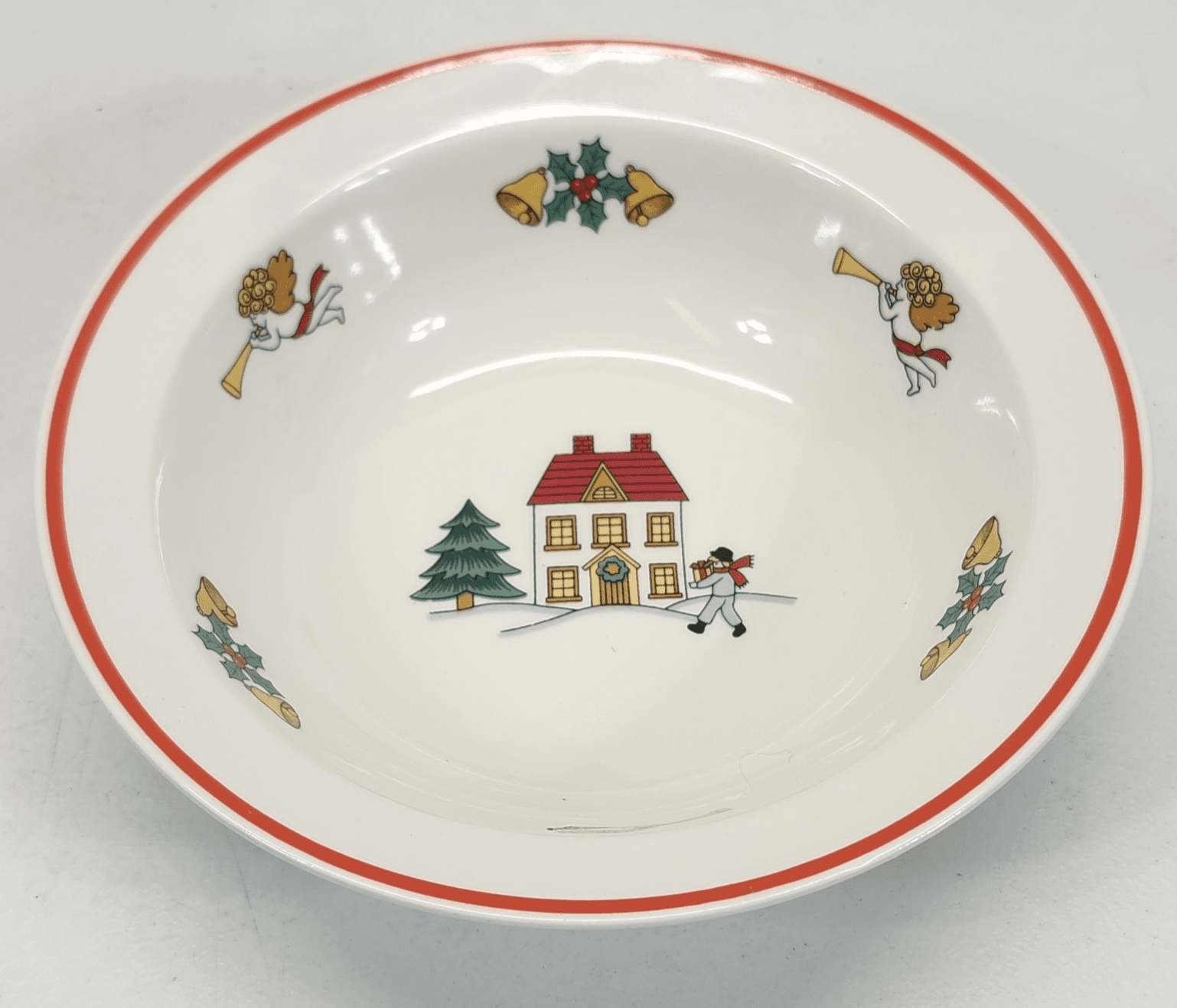 Joy of Christmas Jamestown China Stoneware Dinnerware Cereal Salad Bowl 7"