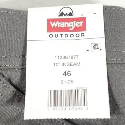 Wrangler Mens 46 Cargo Shorts Moisture Wicking UPF Pockets Softshell Gray NEW - Thumbnail 7