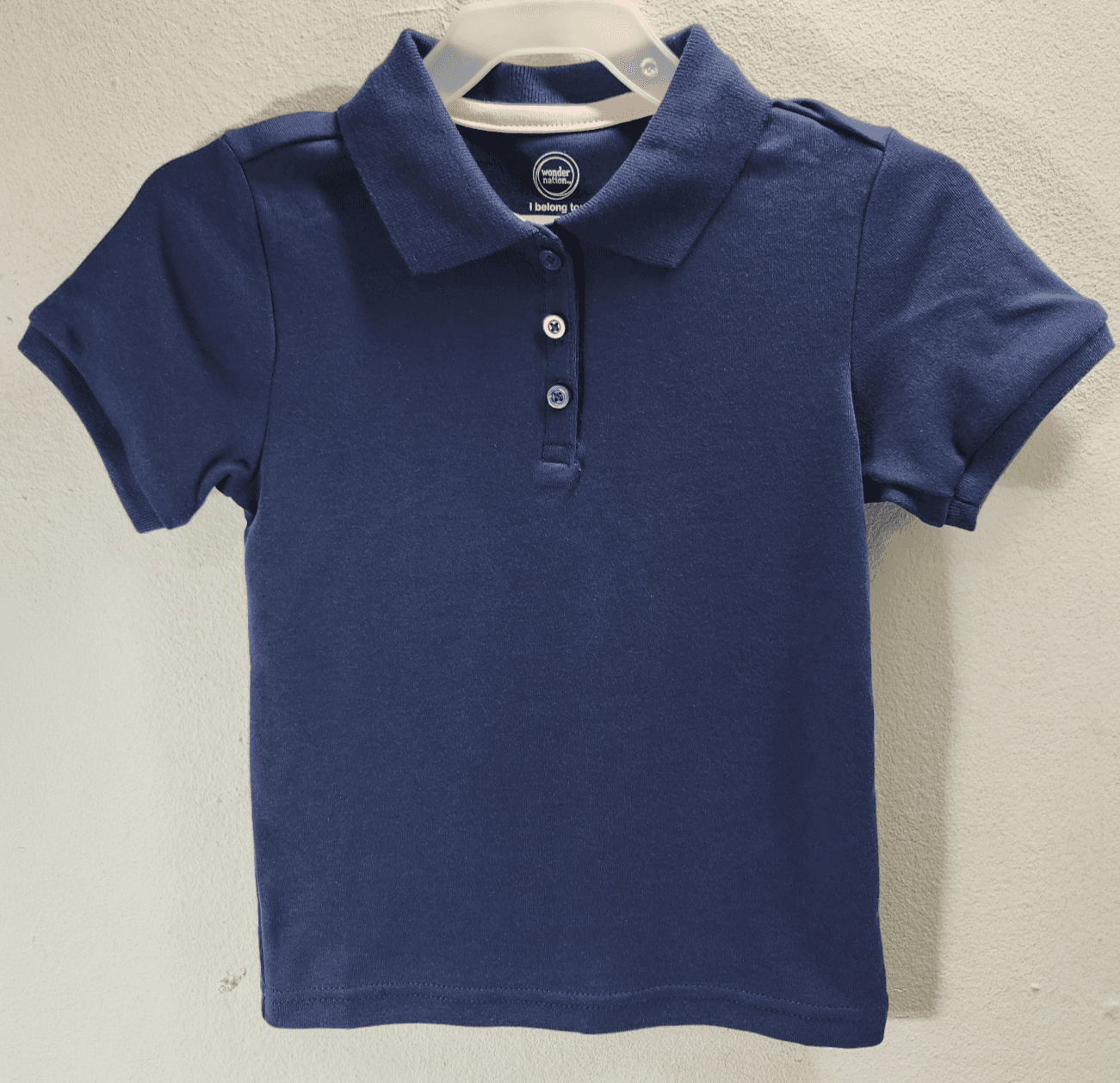 Wonder Nation Girl's Polo Shirt Size XS 4-5 Short Sleeve Blue - Thumbnail 5
