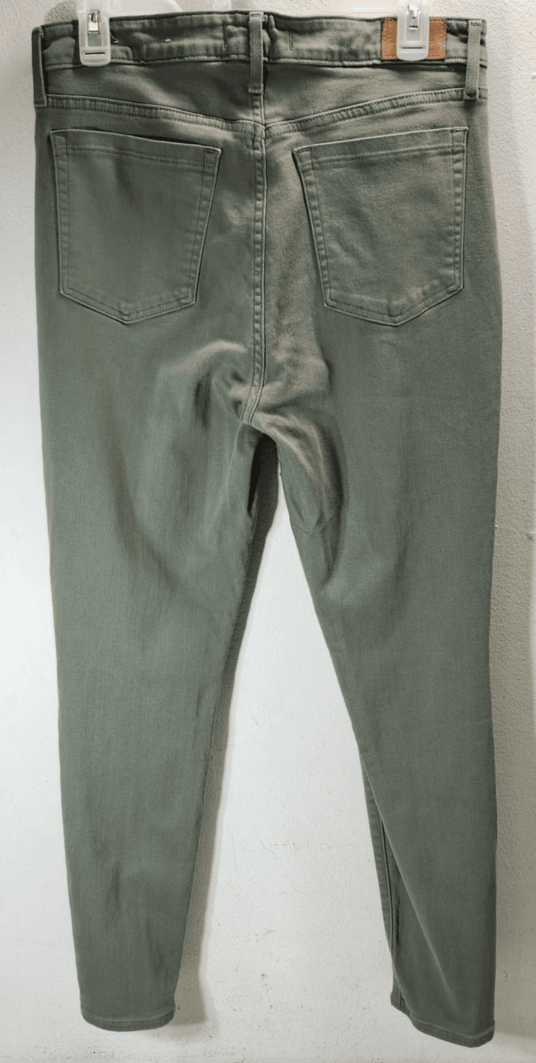 Revtown High Rise Skinny Ankle Jeans Womens Size 31 Green Denim Pants - Thumbnail 6