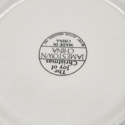 Joy of Christmas Jamestown China Stoneware Dinnerware Cereal Salad Bowl 7" - Thumbnail 4