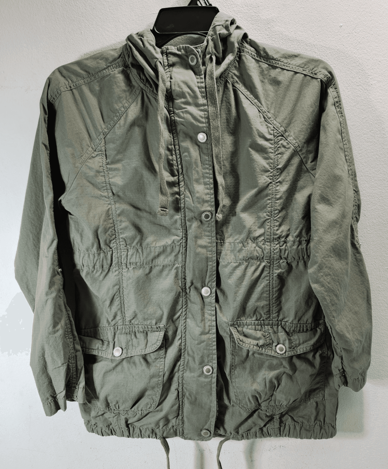 Jacket Women's Size Small Military Green Coat Vintage Basic Editions - Thumbnail 5