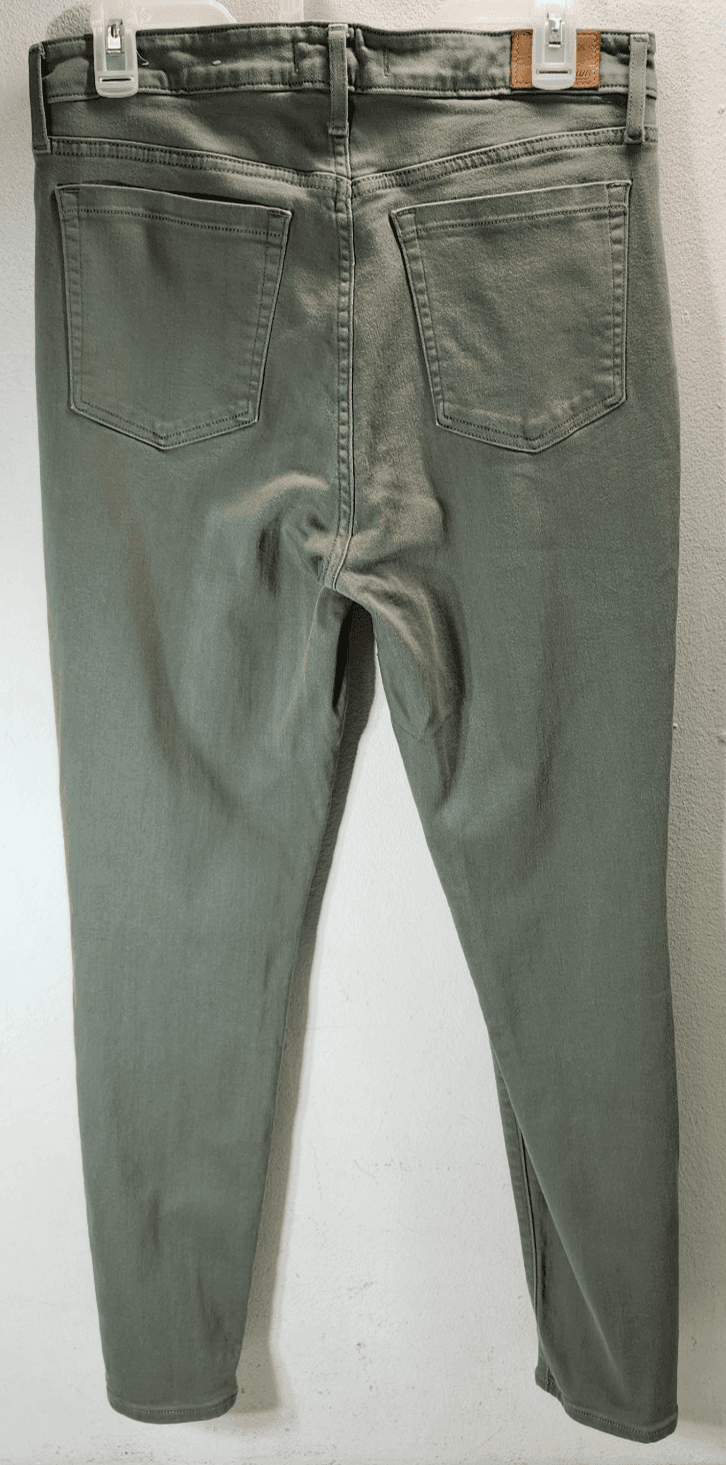 Revtown High Rise Skinny Ankle Jeans Womens Size 31 Green Denim Pants - Thumbnail 4