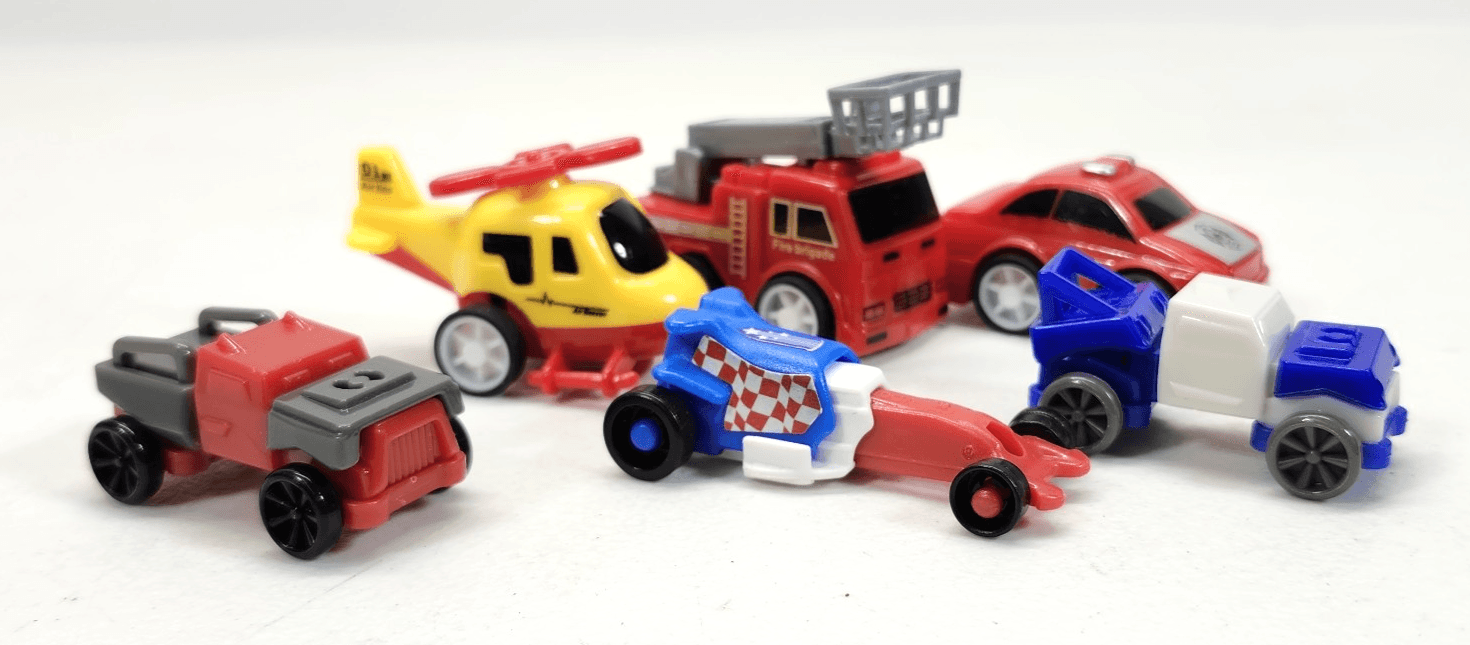 6 Car Lot Bundle Fire Truck Helicopter Kids Toy Vehicles Indy 500 F1 racing