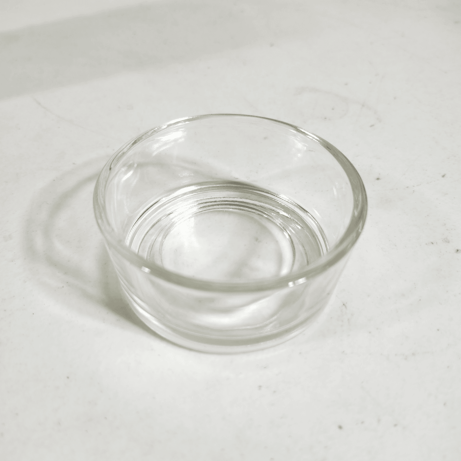 Lot of 6 Clear Stackable Glass Cups 2.75" - Thumbnail 3