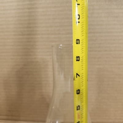 Vintage Glass Oil Hurricane Lamp Chimney Globe Shade 8.5" Fitter - Thumbnail 5