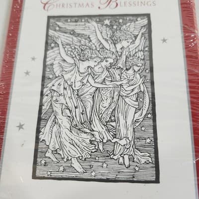 American Greetings Vintage Christmas Blessings Cards Pack Of 6 NEW - Thumbnail 3