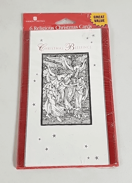 American Greetings Vintage Christmas Blessings Cards Pack Of 6 NEW