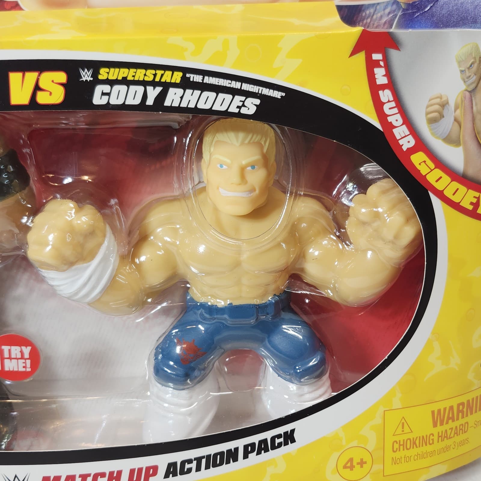 WWE Superstars Goo Jit Zu Roman Reigns vs Cody Rhodes Stretchy Figures NEW - Thumbnail 3