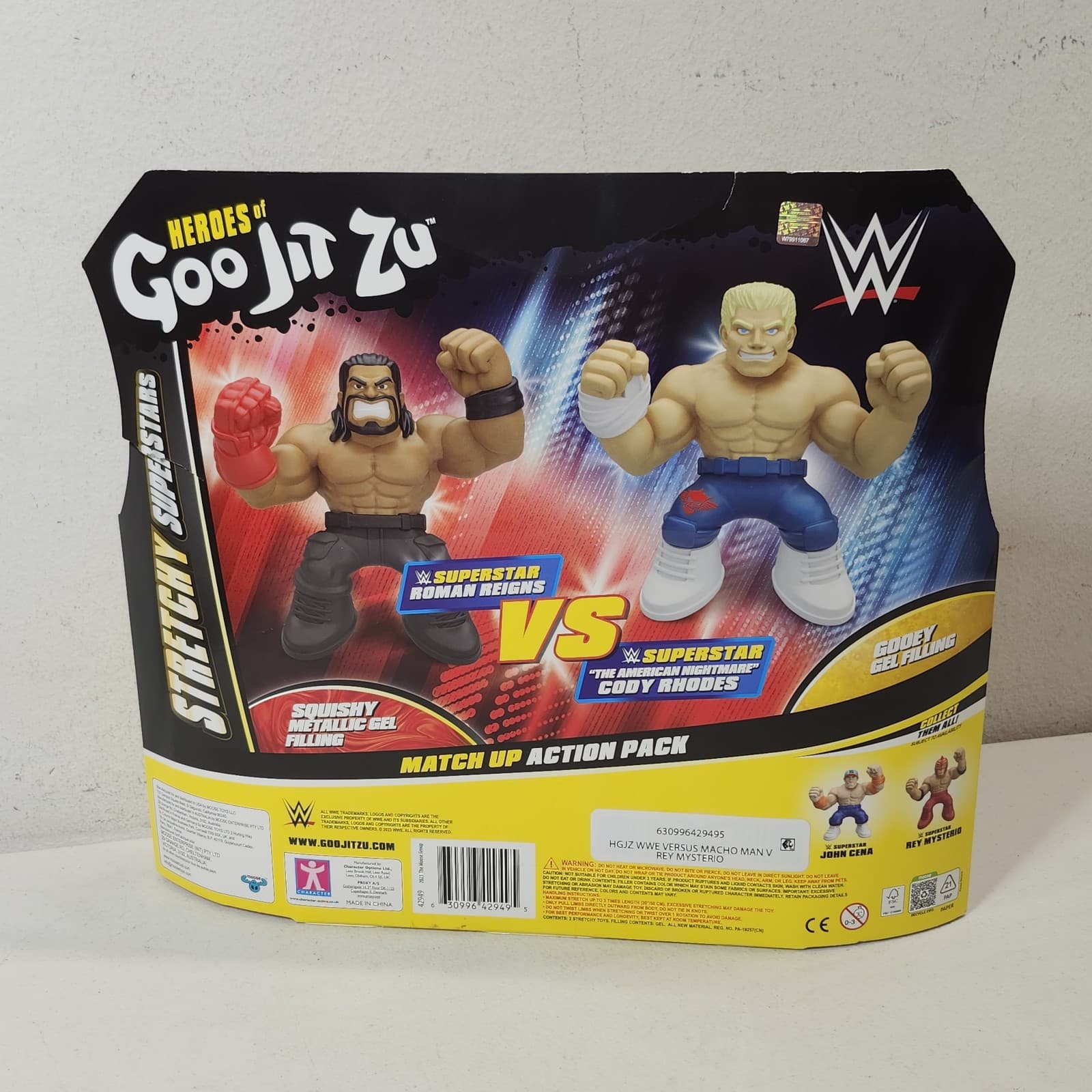 WWE Superstars Goo Jit Zu Roman Reigns vs Cody Rhodes Stretchy Figures NEW - Thumbnail 4