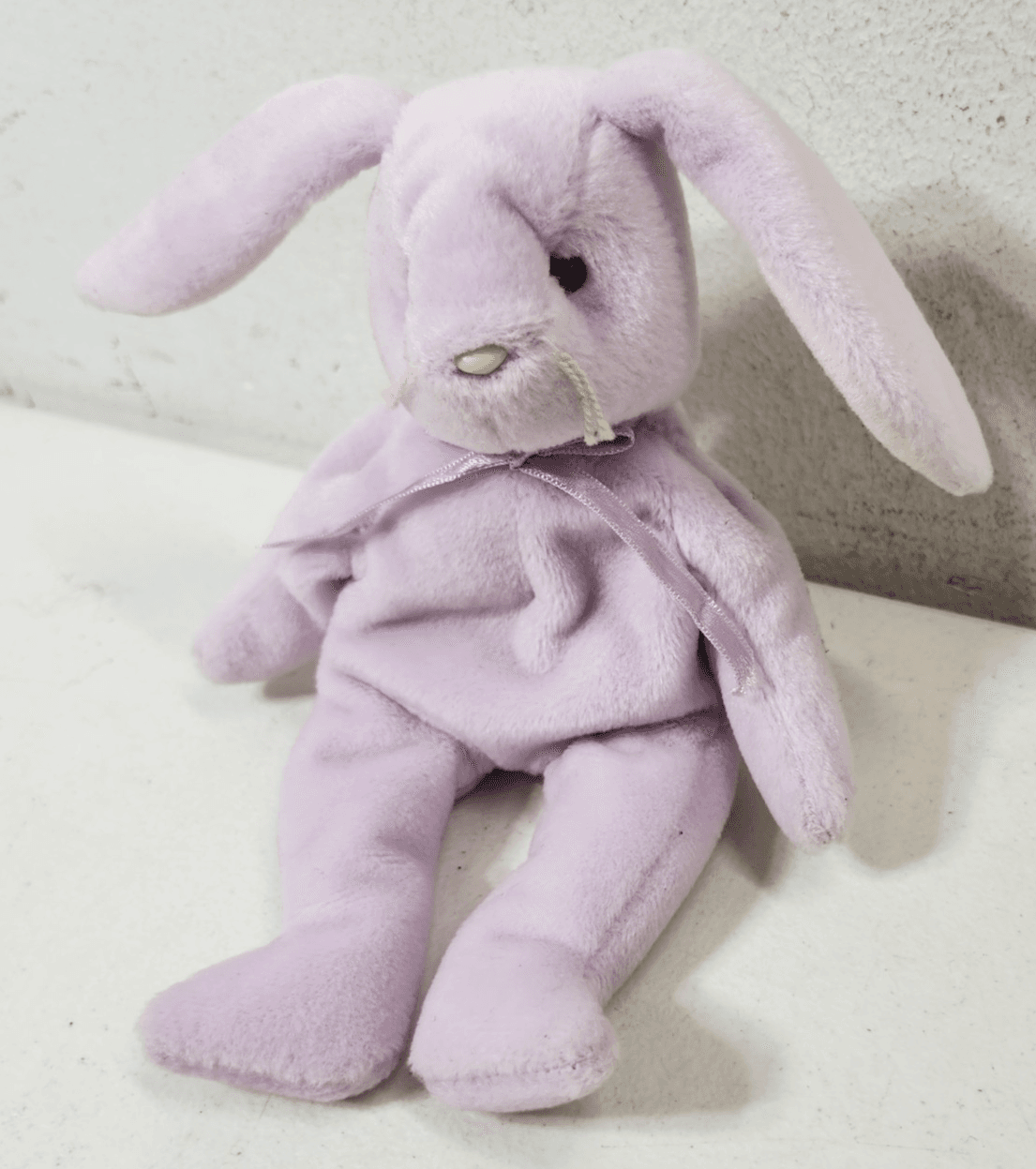 Ty Beanie Babies Floppity Lavender Easter Bunny Rabbit No Hang Tag - Thumbnail 4