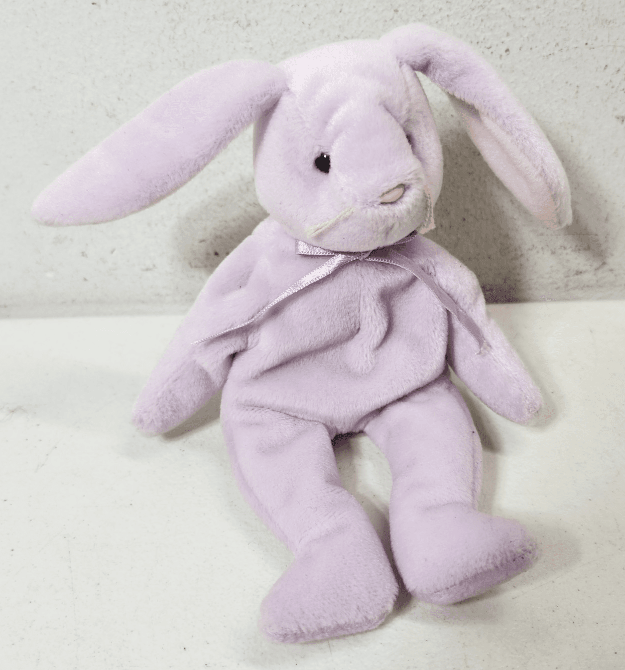 Ty Beanie Babies Floppity Lavender Easter Bunny Rabbit No Hang Tag - Thumbnail 3