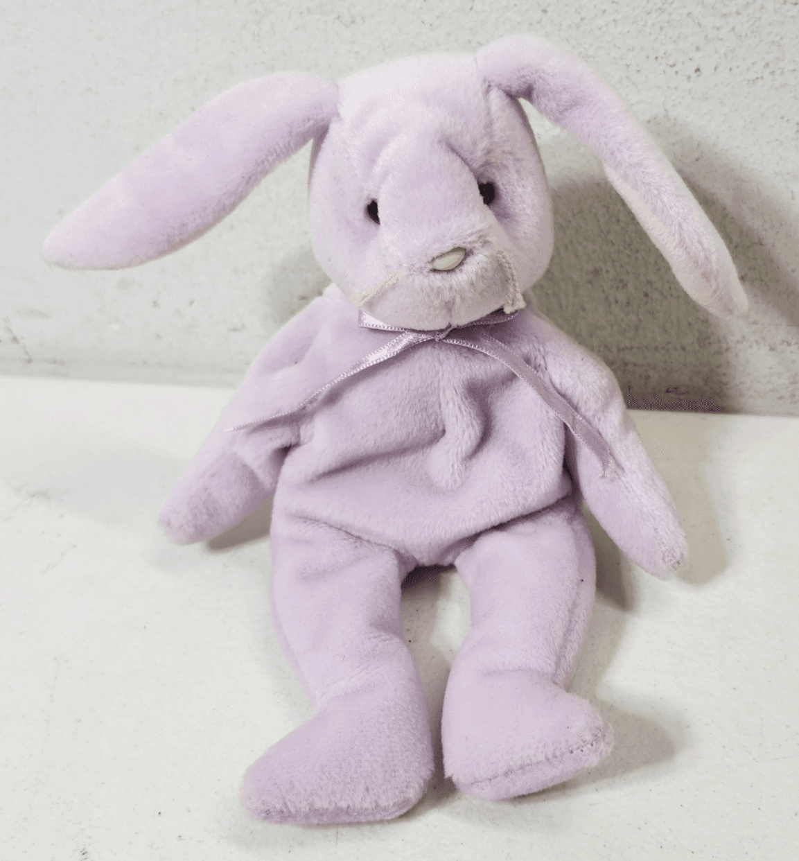Ty Beanie Babies Floppity Lavender Easter Bunny Rabbit No Hang Tag - Thumbnail 2
