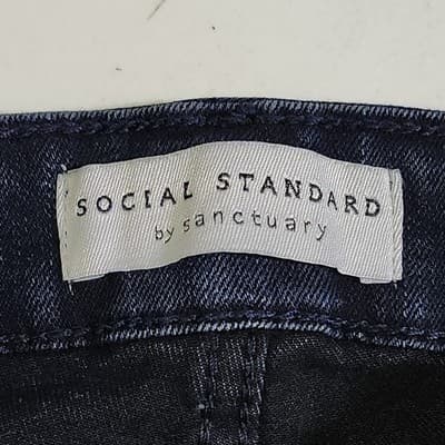 Social Standard Women's Jeans Size 4 Slim Straight Blue Denim Pants - Thumbnail 7