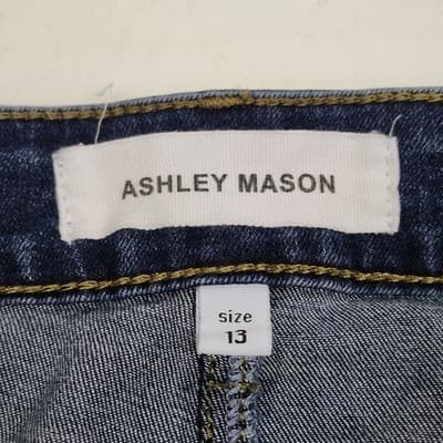Ashley Mason Jeans Womens Size 13 Blue Denim High Rise Pants - Thumbnail 7