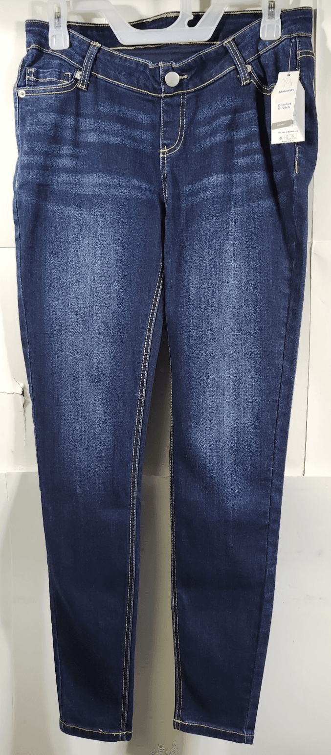Time & Tru Women's S Maternity Jeans Skinny Blue Denim Stretch Pants NEW - Thumbnail 5