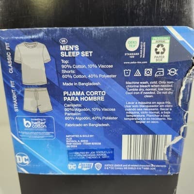 Men's Small Shirt & Shorts DC Justice League Sleep Set Batman Superman NEW - Thumbnail 5