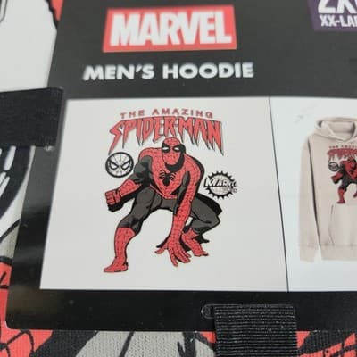 Marvel Men’s Size 2XL Spiderman Graphic Print Hoodie Long Sleeve NEW - Thumbnail 2