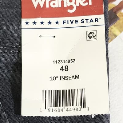 Wrangler Cargo Shorts Men's Relaxed Fit Size 48 Gray NEW - Thumbnail 8
