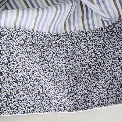 Bugatchi Uomo Men's XXL Shirt Blue Brown Striped Classic Fit Button Up - Thumbnail 11