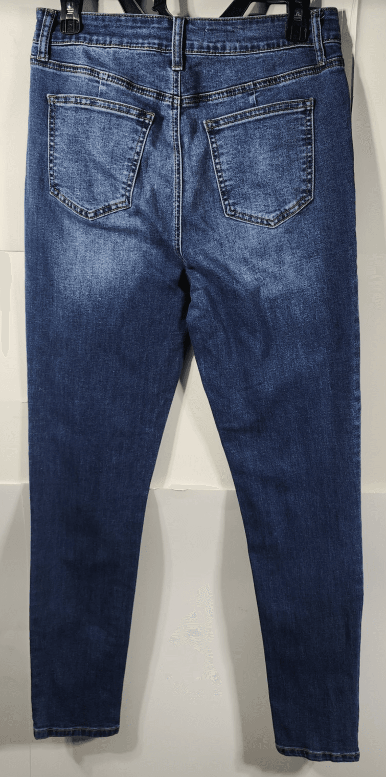 Ashley Mason Jeans Womens Size 13 Blue Denim High Rise Pants - Thumbnail 4