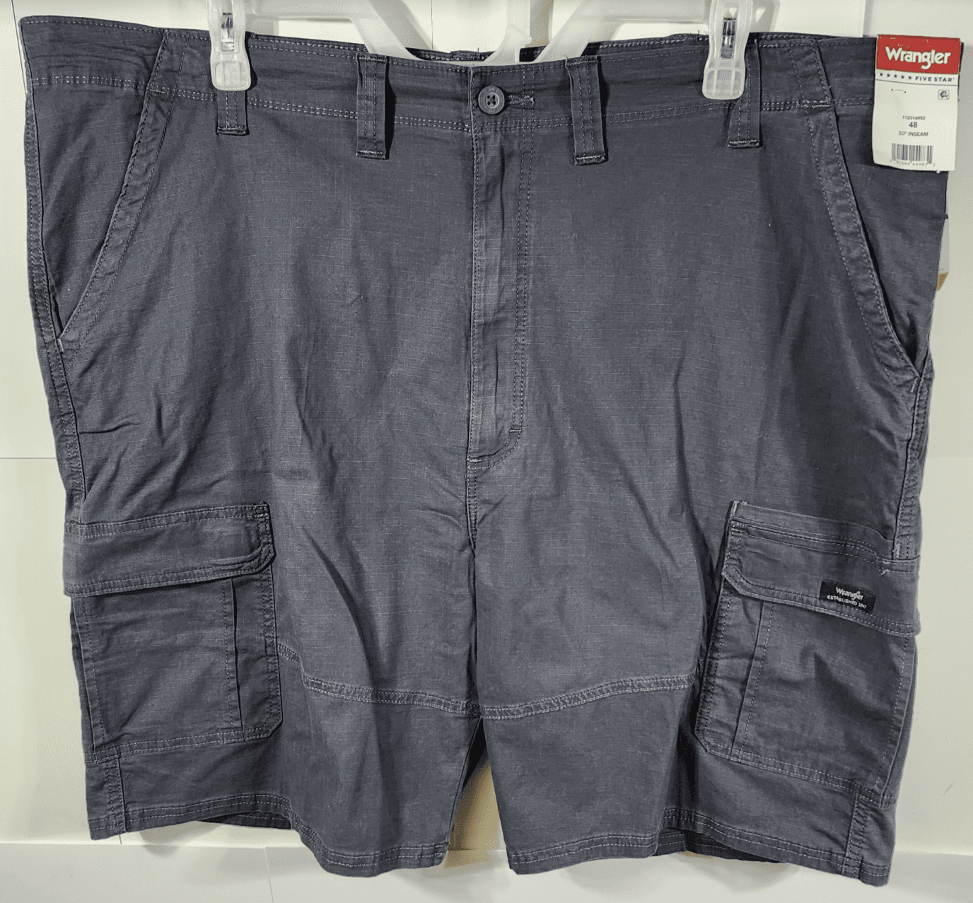Wrangler Cargo Shorts Men's Relaxed Fit Size 48 Gray NEW - Thumbnail 5