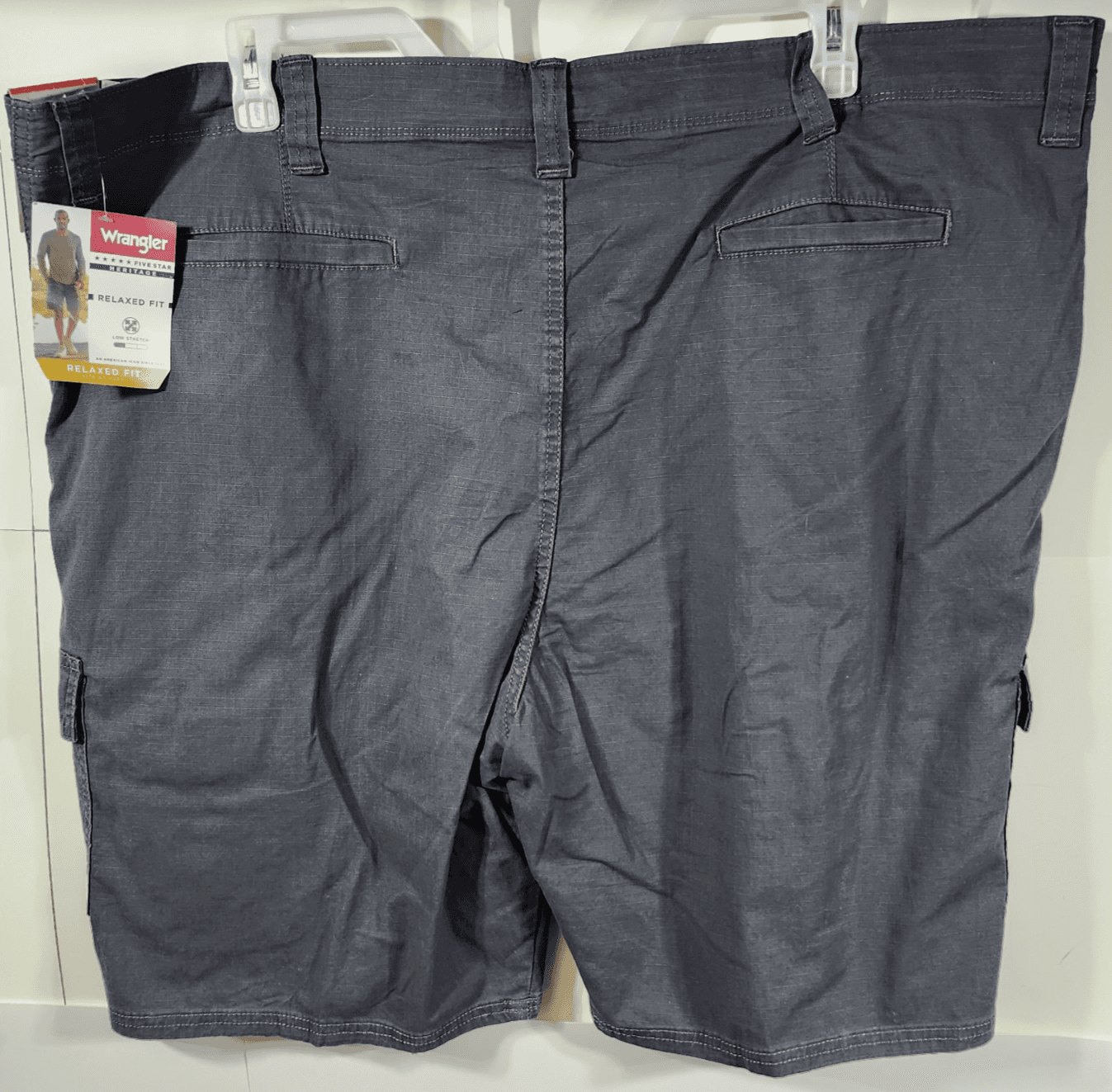 Wrangler Cargo Shorts Men's Relaxed Fit Size 48 Gray NEW - Thumbnail 7
