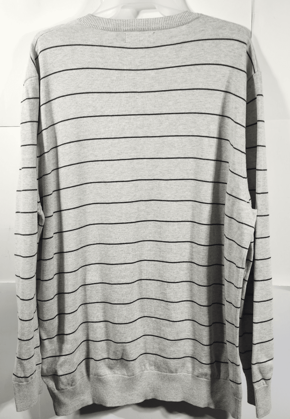 Nautica Sweater Mens XL Long Sleeve V-Neck Lightweight Striped Pullover - Thumbnail 6