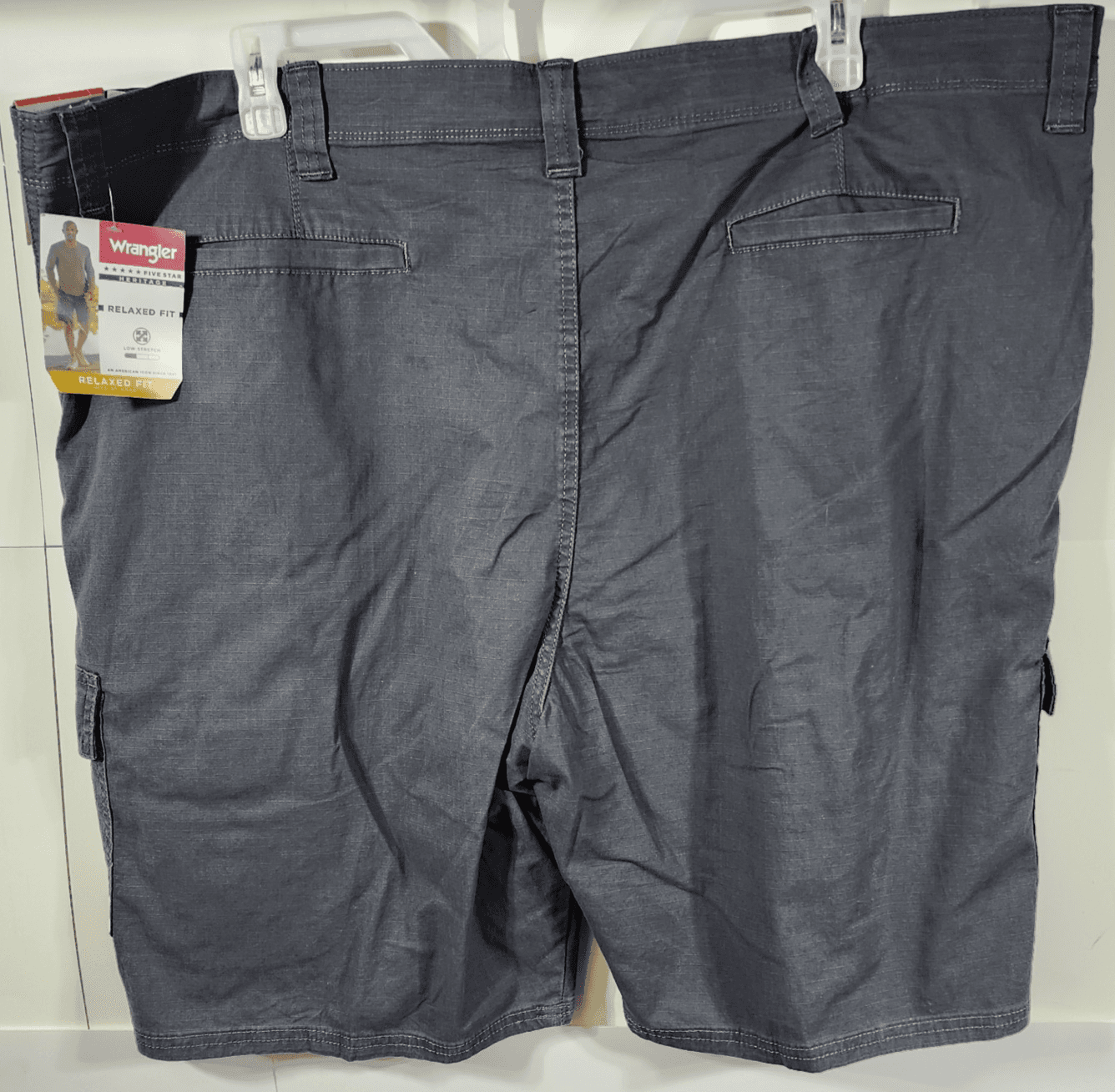Wrangler Cargo Shorts Men's Relaxed Fit Size 48 Gray NEW - Thumbnail 4