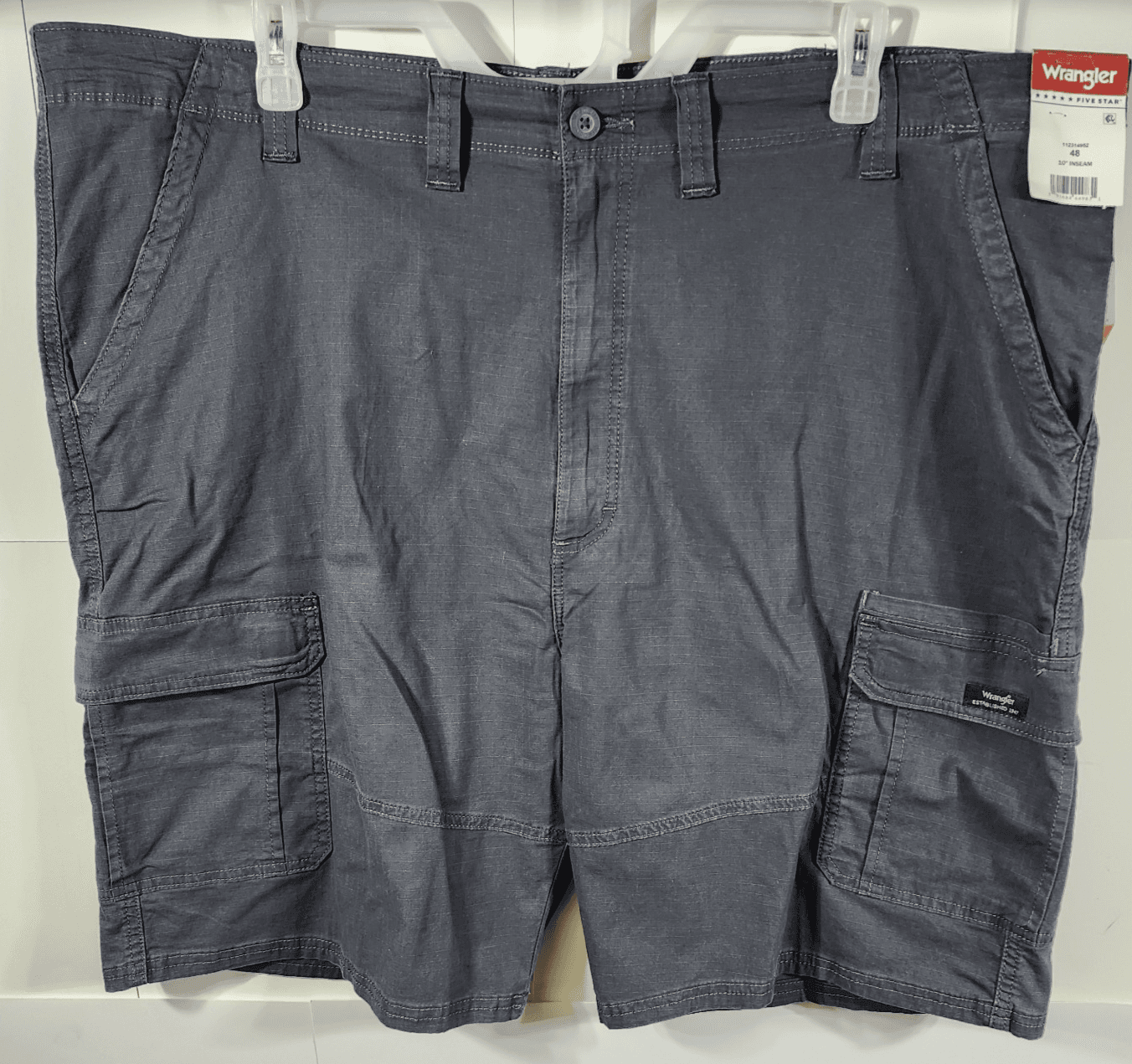 Wrangler Cargo Shorts Men's Relaxed Fit Size 48 Gray NEW - Thumbnail 6