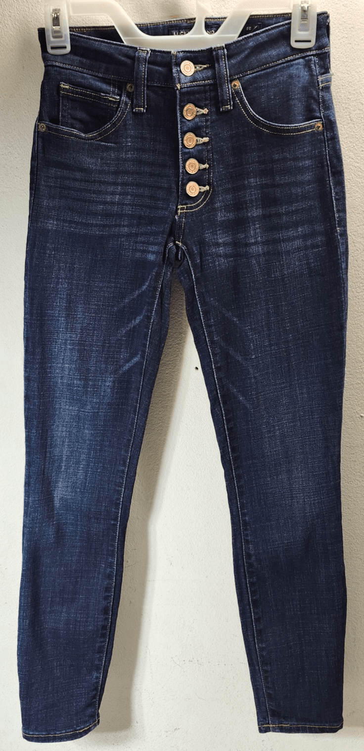 Lucky Brand Jean Size 00/24 Ava Skinny Mid Rise Women’s Blue Denim Pants Zip Fly - Thumbnail 5