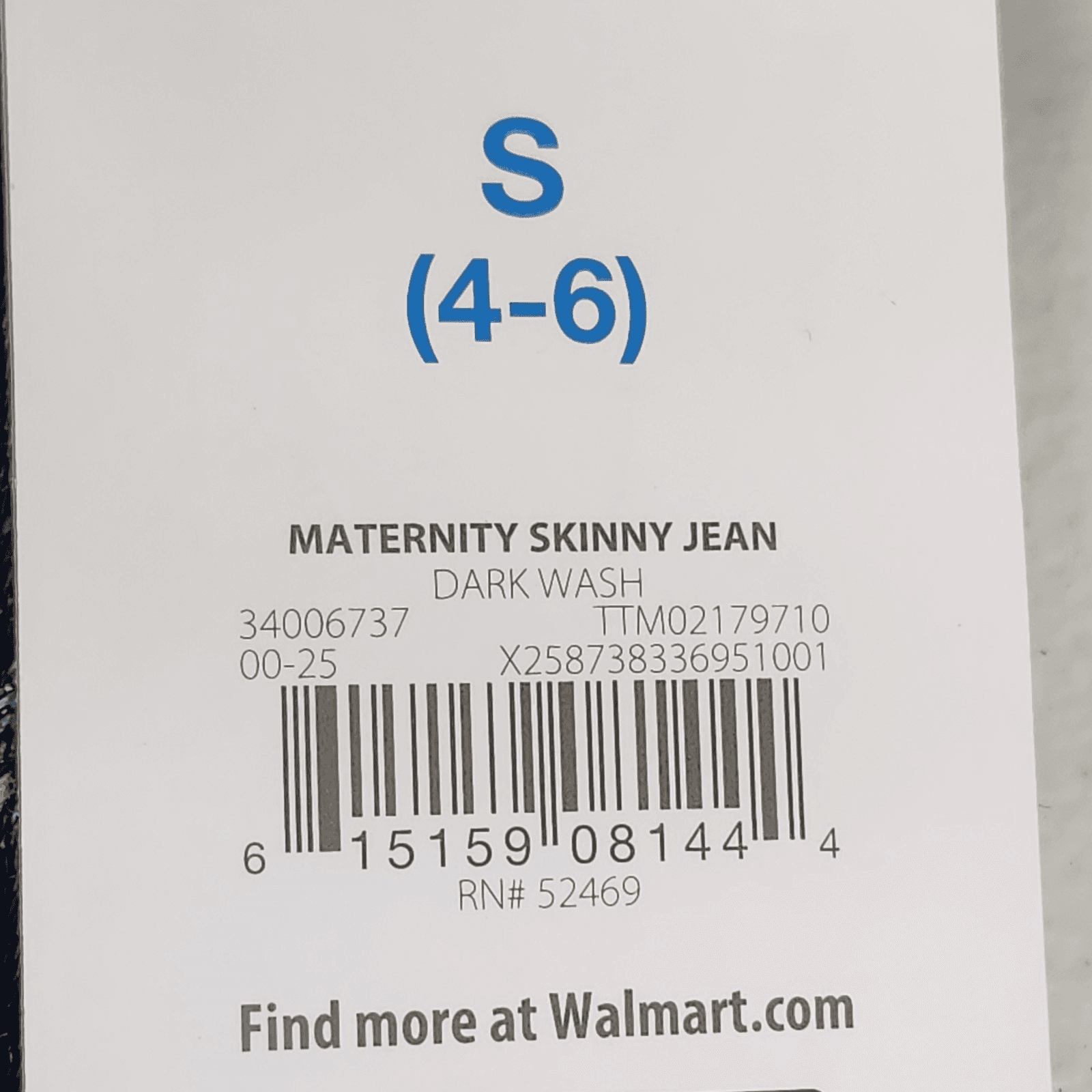 Time & Tru Women's S Maternity Jeans Skinny Blue Denim Stretch Pants NEW - Thumbnail 7