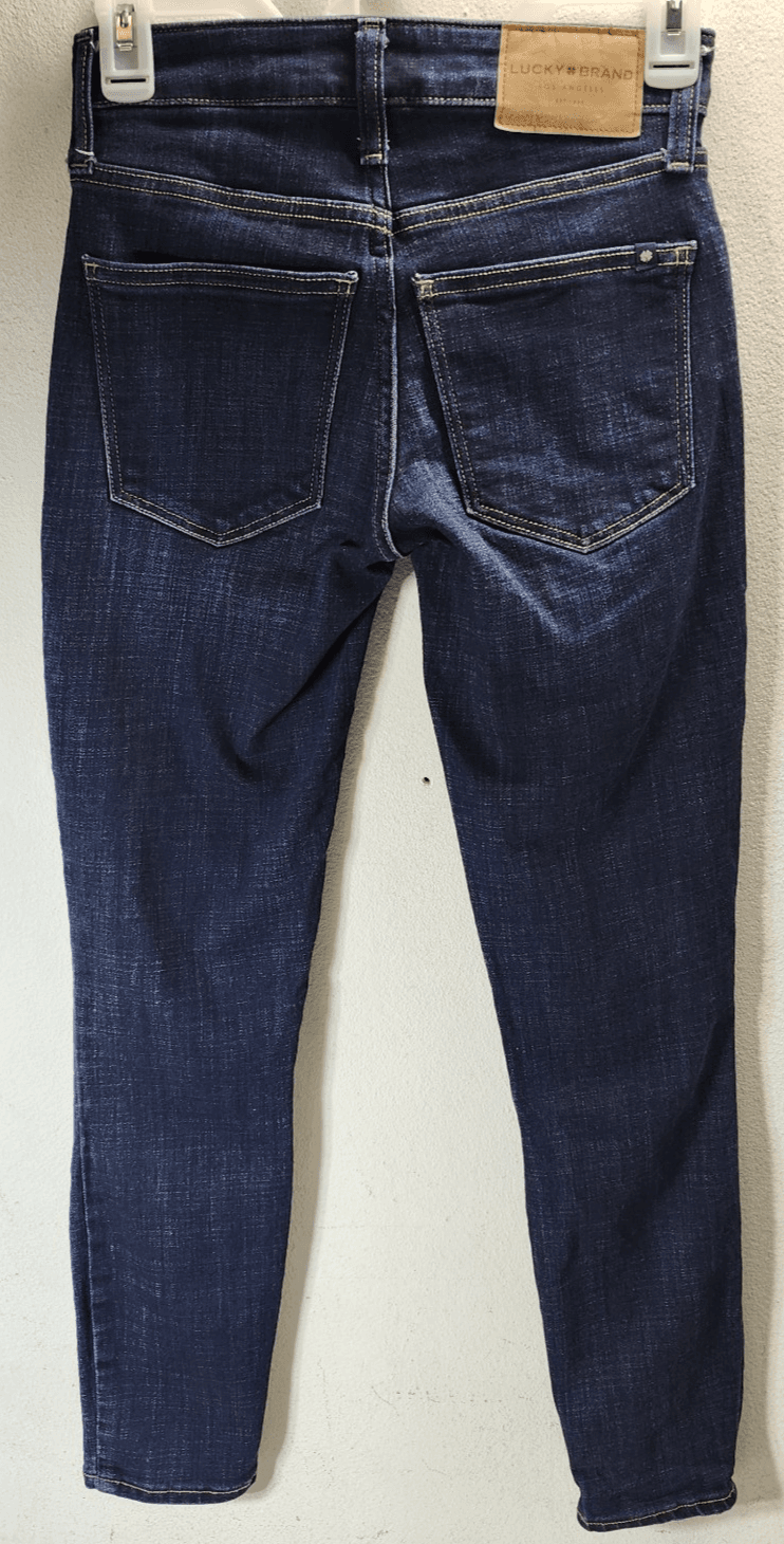 Lucky Brand Jean Size 00/24 Ava Skinny Mid Rise Women’s Blue Denim Pants Zip Fly - Thumbnail 6