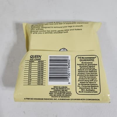 No Nonsense Queen Pantyhose Control Top Sandalfoot Sheer Silky Tan - Thumbnail 3