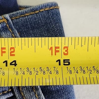 Time & Tru Women's M Maternity Jeans Straight Leg Blue Denim Stretch Pants NEW - Thumbnail 2