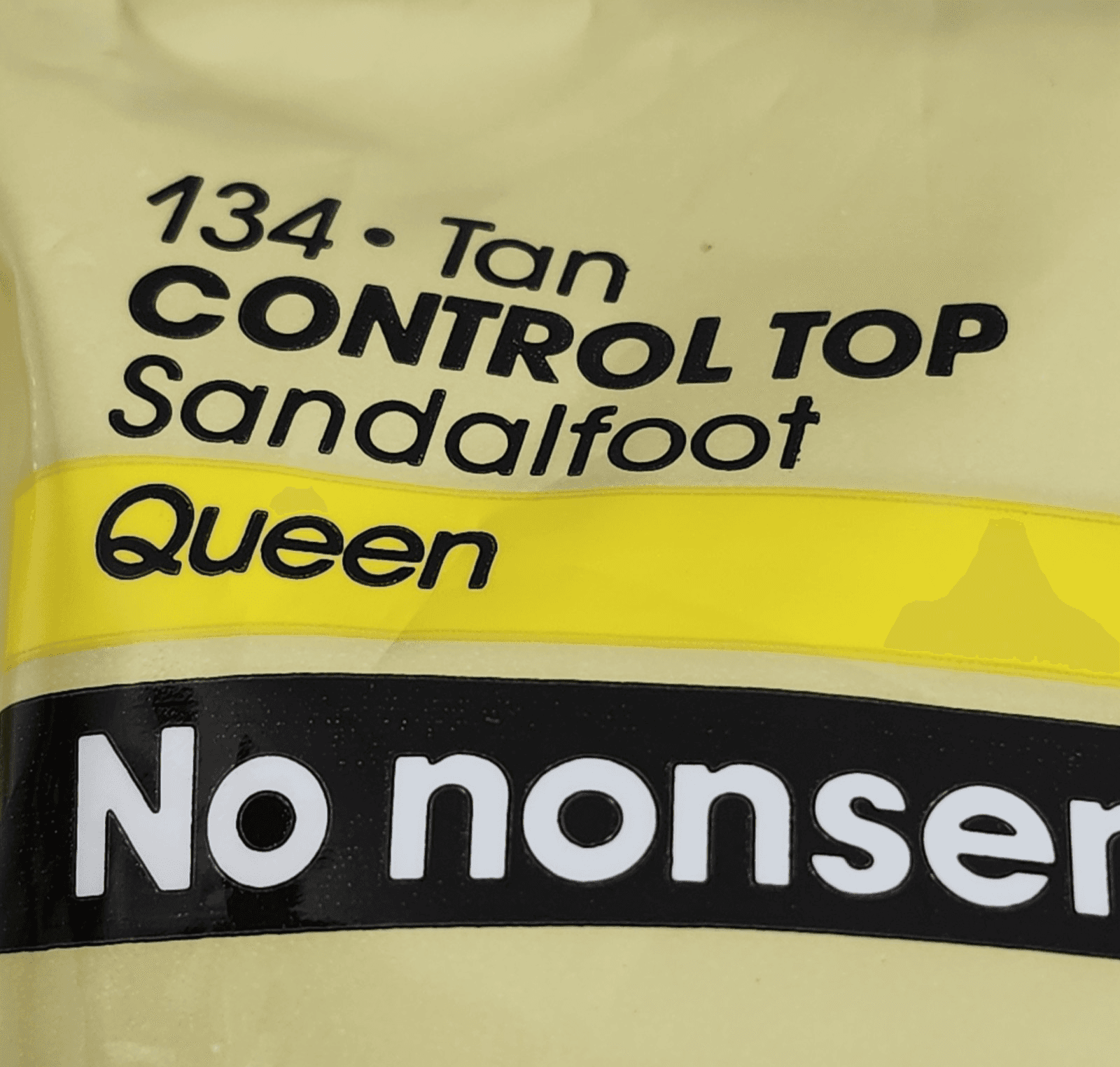 No Nonsense Queen Pantyhose Control Top Sandalfoot Sheer Silky Tan - Thumbnail 2