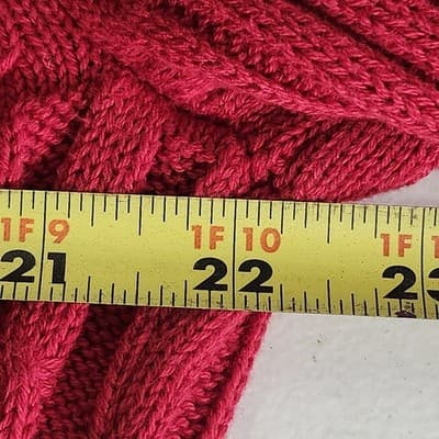 Fashion Bug Women's 2X Hooded Sweater Red Long Sleeve W/Front Pocket - Thumbnail 2
