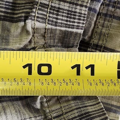 Lee Dungrees Men's Size 33 Cargo Shorts Brown Blue Plaid - Thumbnail 3
