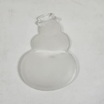Vintage Frosted Snowman Frosted Glass Serving Tray 8” X 5” Snack Dish - Thumbnail 5