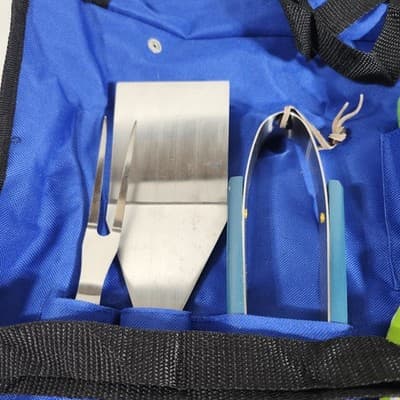 6-Piece Grill Tool Set with Carrying Case BBQ Outdoor Cooking - Thumbnail 2