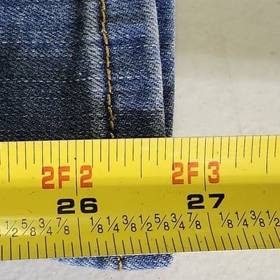 Time & Tru Women's M Maternity Jeans Straight Leg Blue Denim Stretch Pants NEW - Thumbnail 3