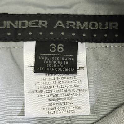 Under Armour Mens Size 36 Shorts Gray Black Plaid Lightweight Mid Rise - Thumbnail 7