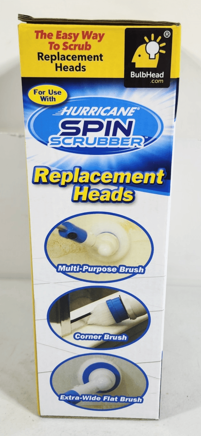 Hurricane Spin Scrubber Replacement HEADS 3 Scrubbing Brushes Heads Only - Thumbnail 3