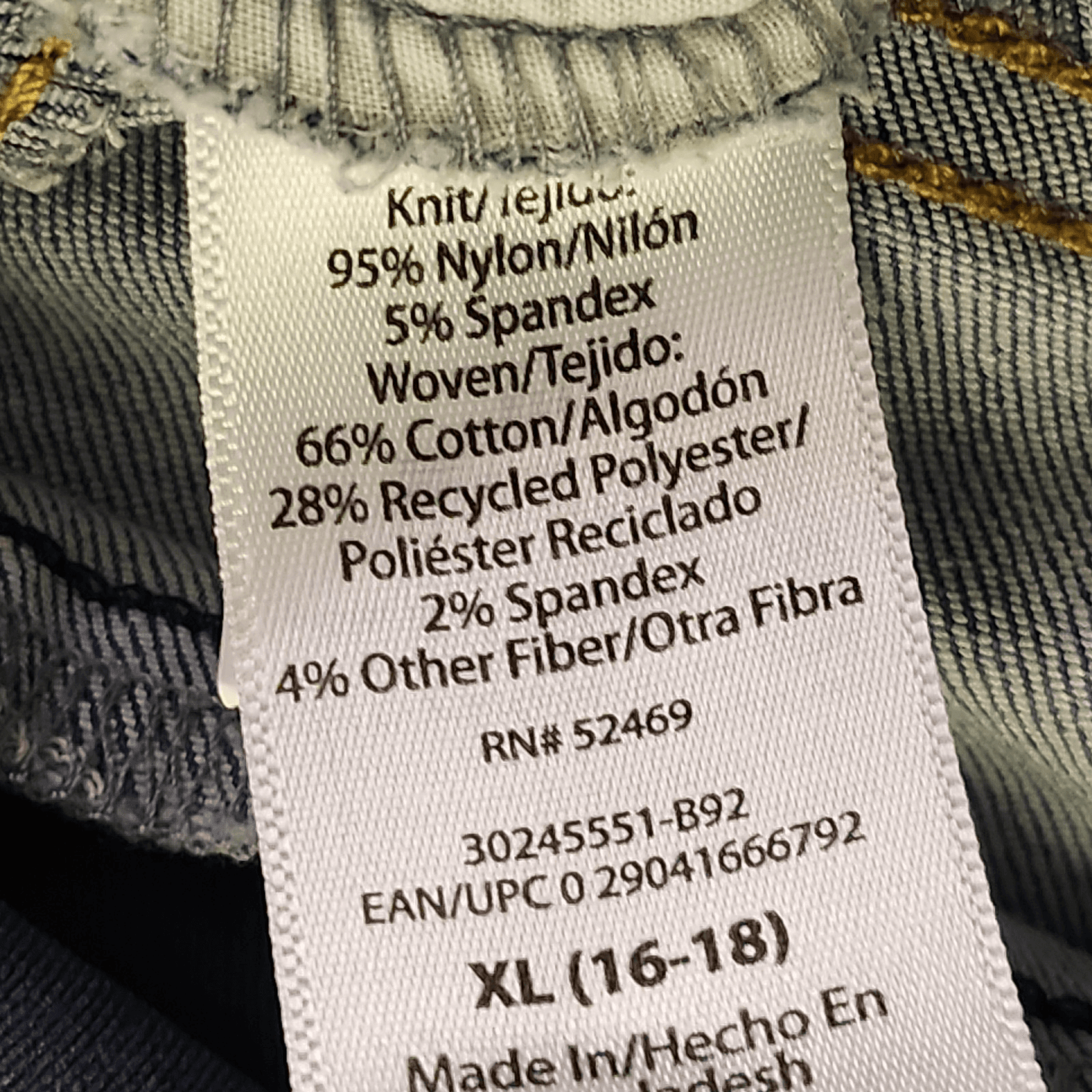Time & Tru Women's XL Maternity Jeans Straight Leg Blue Denim Stretch Pants NEW - Thumbnail 9
