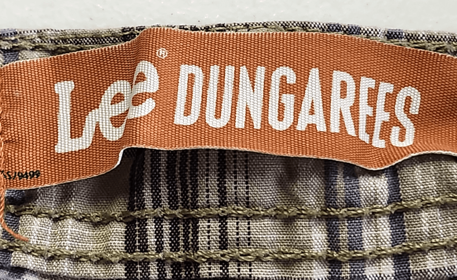 Lee Dungrees Men's Size 33 Cargo Shorts Brown Blue Plaid - Thumbnail 7