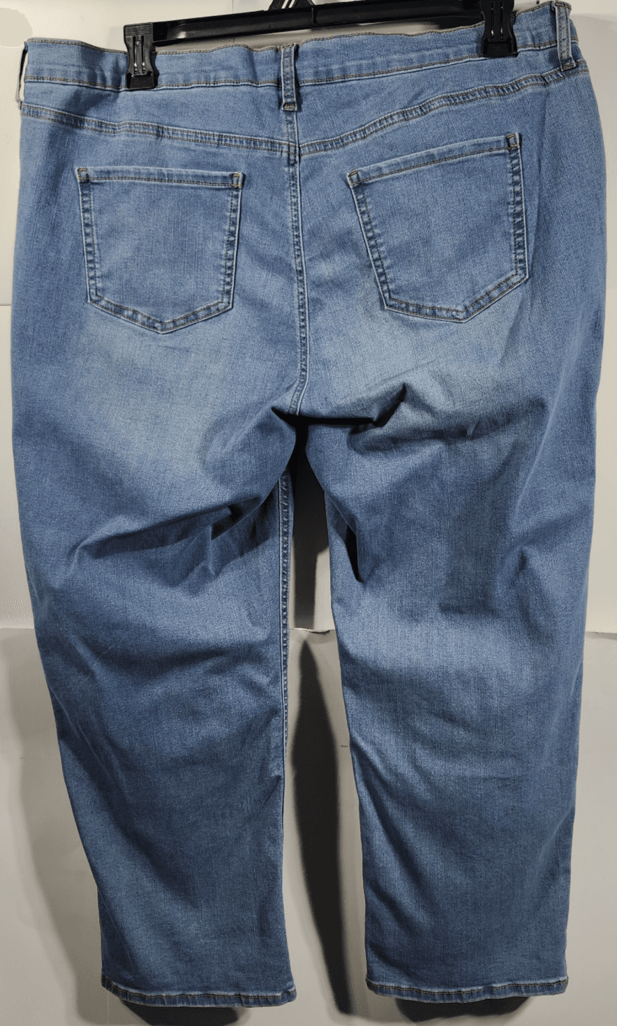 Time & Tru Women's XL Maternity Jeans Straight Leg Blue Denim Stretch Pants NEW - Thumbnail 6